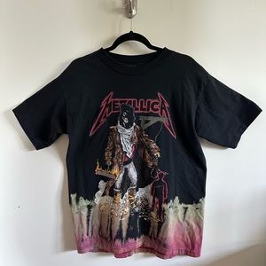 🔥RARE Metallica 1992 Vintage “Unforgiven” Pushead Tie Dye ONE OF A KIND T-Shirt